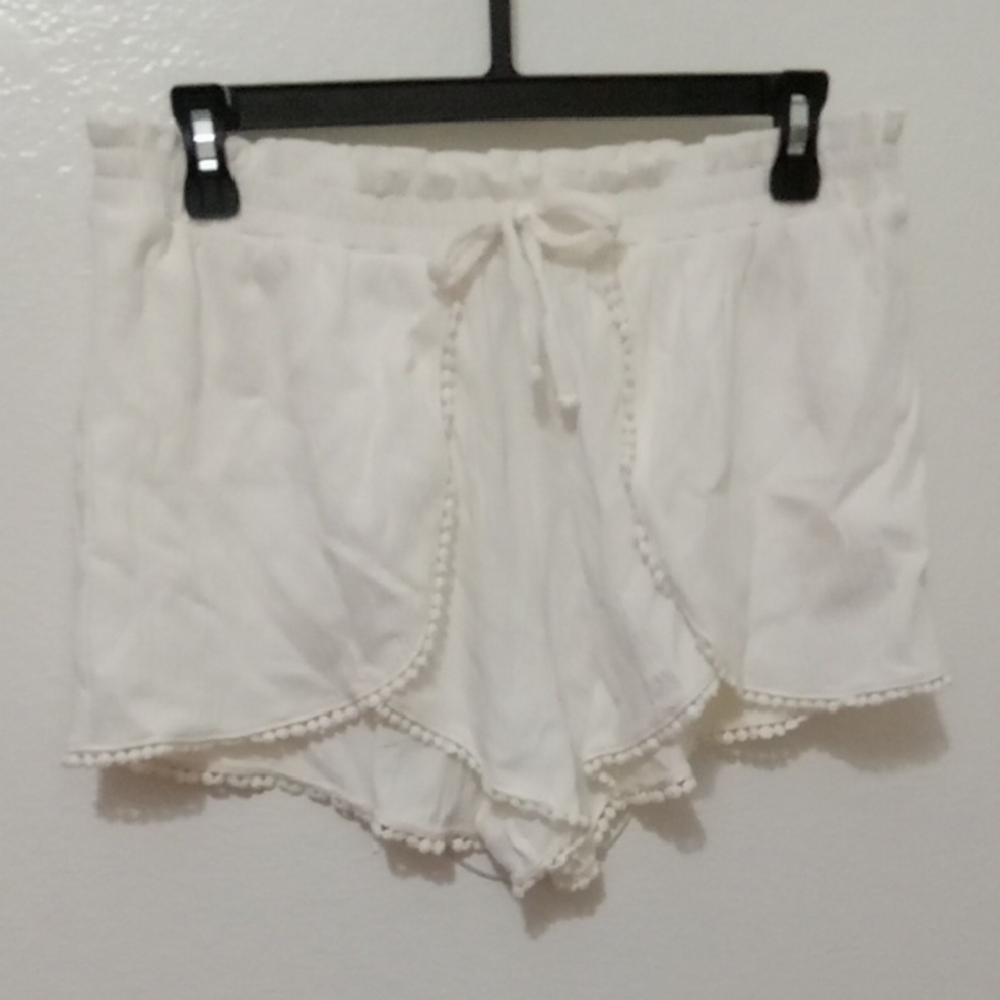 No Boundaries [NWOT] White Ruffle Shorts